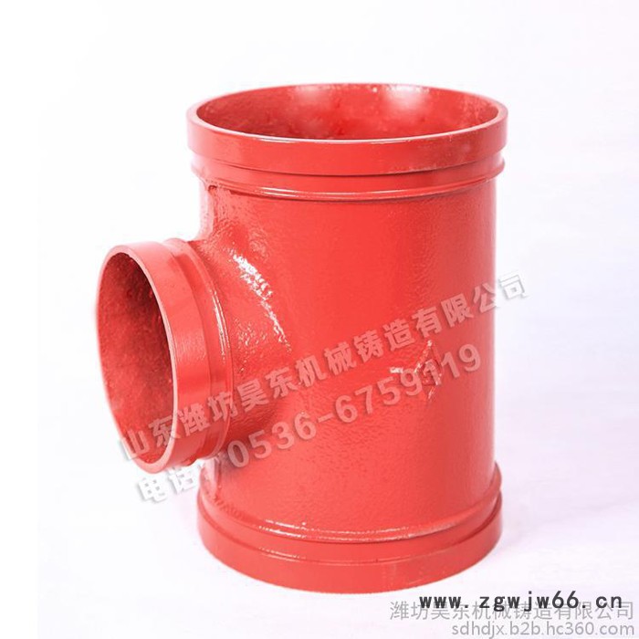 供应潍坊昊东牌沟槽管件 衬塑件 毛胚件 沟槽异径三通 弯头 法兰 卡箍 厂家批发图2