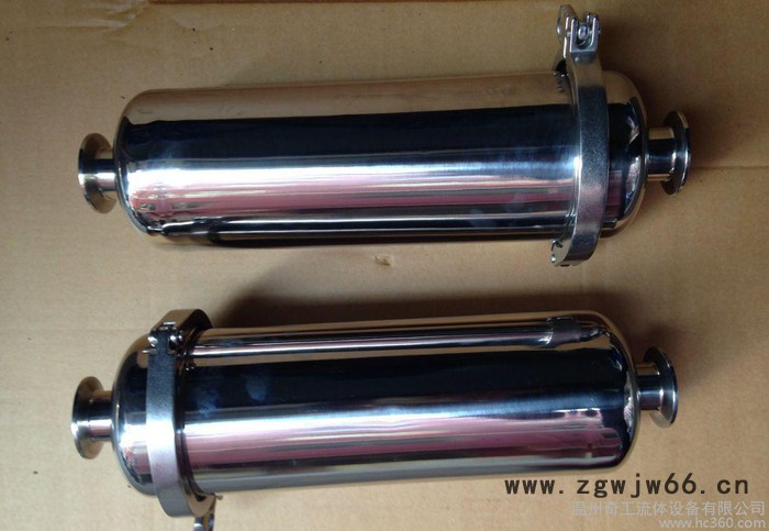 直销304不锈钢精密过滤器 卫生级快装卡箍式 管道过滤器图2