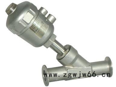 供应新骄J681W气动不锈钢头卡箍快装Y型乳业角座阀