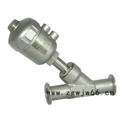 供应新骄J681W气动不锈钢头卡箍快装Y型乳业角座阀