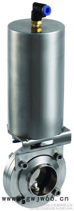 不锈钢316L卫生级DN80/85/89气动快装式蝶阀卡箍式图3
