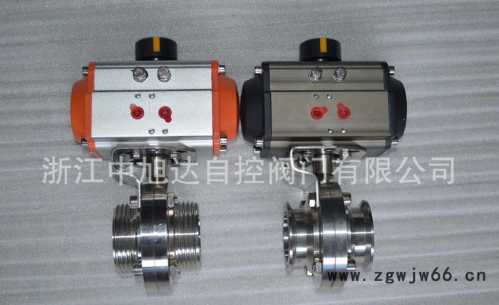 气动快装式不锈钢卫生级蝶阀，D681X气动卡箍蝶，食品级蝶阀