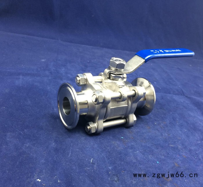 直销不锈钢CF8M三片式快装球阀，卡箍三片式球阀图3