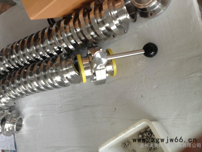 厂家现货直销不锈钢卫生级快装蝶阀,高洁净卡箍式蝶阀图2