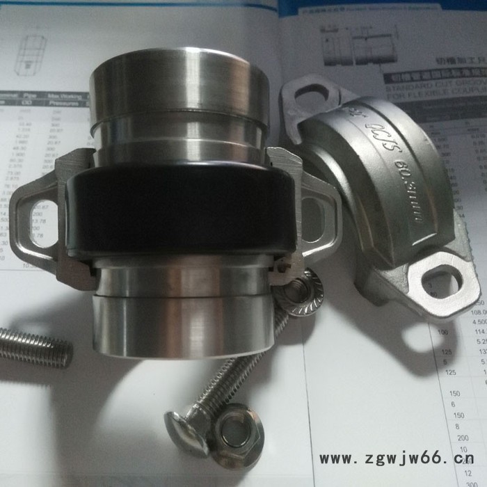 杭州DN20沟槽考贝林 柔性卡箍 国标尺寸 出口品质图3