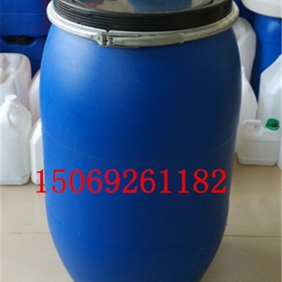 防腐蚀120公斤开口塑料桶120L卡箍塑料桶120KG广口化工桶圆罐