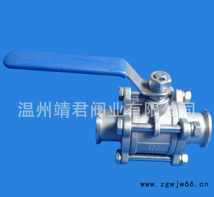 【温州靖君阀门】低价不锈钢Q11F三片式快装球阀卡箍球阀图3