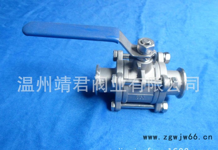 【温州靖君阀门】低价不锈钢Q11F三片式快装球阀卡箍球阀图2