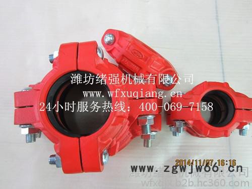 专业生产制造煤矿卡箍式管道快速接头 矿用快速接头沟槽式管卡 煤矿井下通风排水 巷道抢修管路快速接头-绪强机械**图2