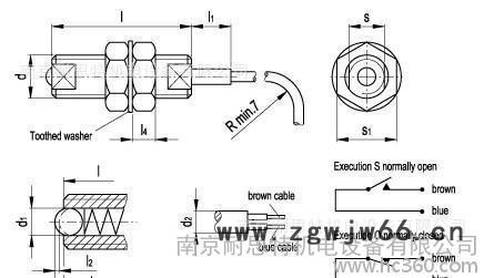 GANTER代理 带螺纹和电极开关的滚珠弹簧锁销 GN615图2