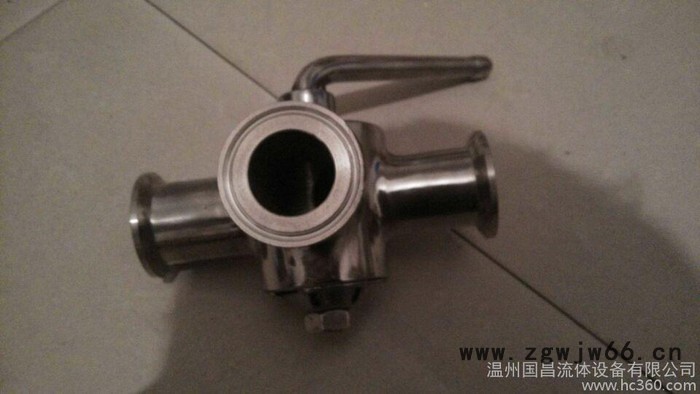 热卖不锈钢201304卫生级快装三通旋塞阀三通式卡盘卡箍式T图3