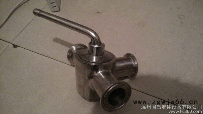 热卖不锈钢201304卫生级快装三通旋塞阀三通式卡盘卡箍式T图2