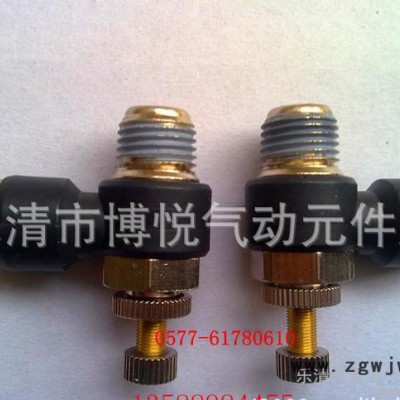 气动元件气动快插接头铜镀镍接头调节接头SL4-M5