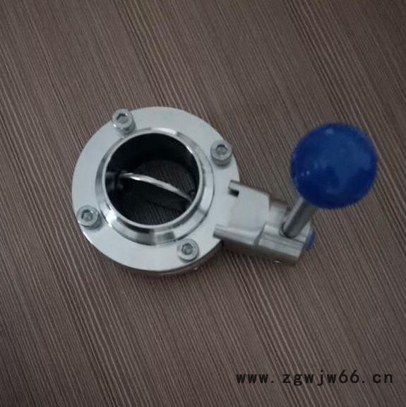 卫生级快装蝶阀/304 316食品级手动不锈钢快开卡套卡箍式蝶阀DN19图2