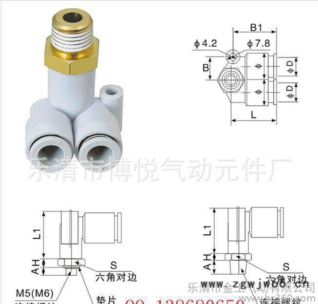 气动元件气动快插接头快速接头KQ2LU04-M5图2