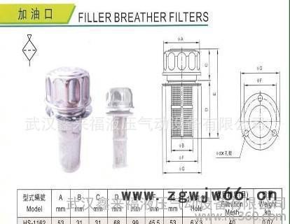 加油口 液压附件 注油器 HS-1163,HS-1162图3