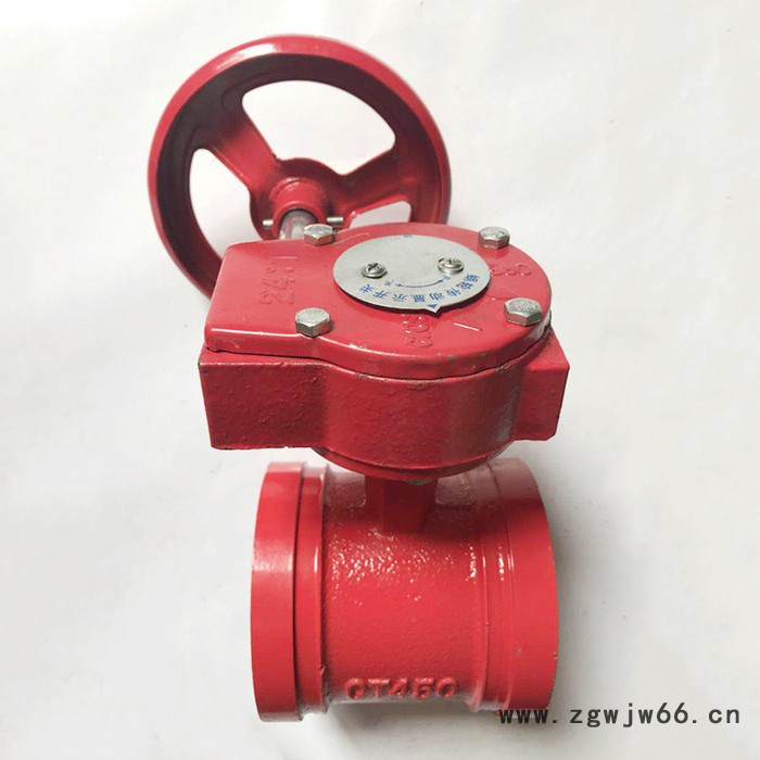 现货手柄蝶阀D81X-16沟槽涡轮蝶阀工业消防卡箍阀门图2