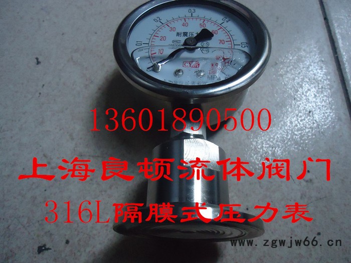 快装式卡箍式不锈钢卫生隔膜压力表YN60-BF-MC 10b图3