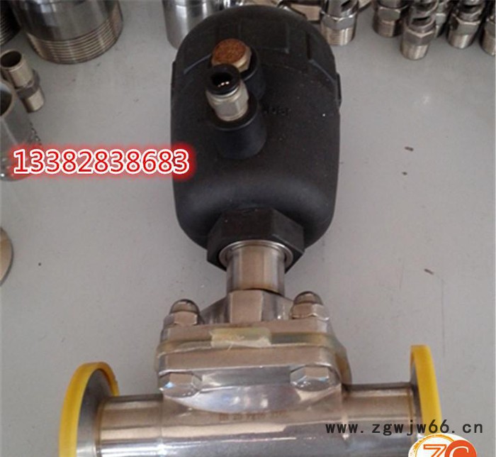 卫生级气动快装隔膜阀/不锈钢气动隔膜阀/不锈钢卡箍式隔膜阀图3