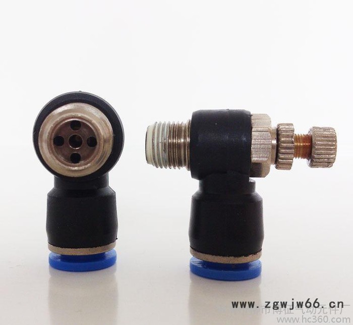 SL气动节流阀 弯头节流阀 气动接头 气动元件 气管调速阀