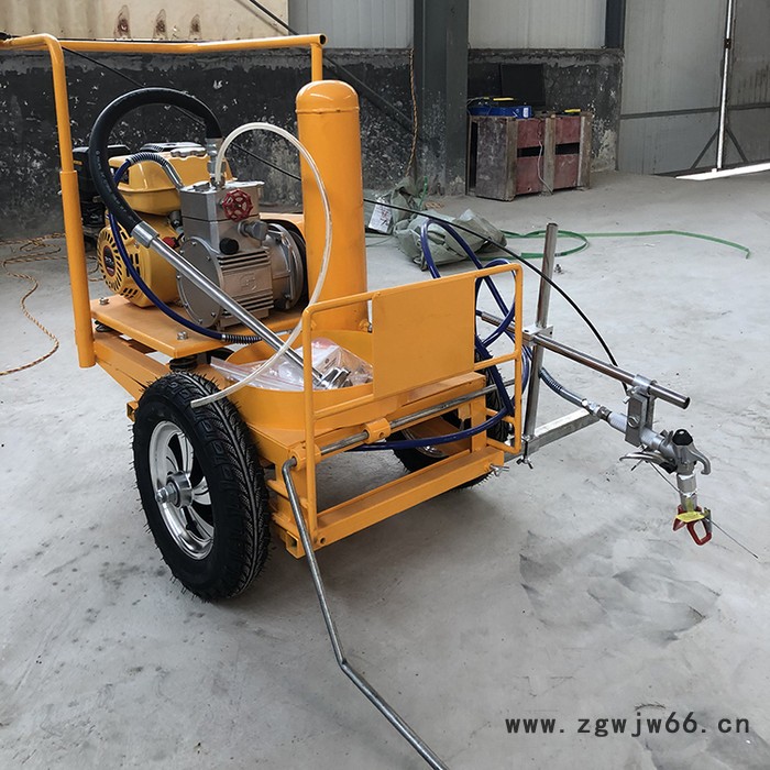 无锡停车场驾校道路划线机 多功能手扶式带万向轮划线机 划线机图3