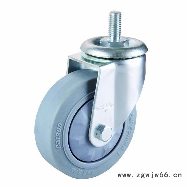 汇一2系列4寸丝杆活动超级人造胶轮 万向轮 万向脚轮 工业脚轮图2