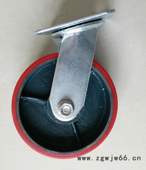 厂家供应直销6寸浇注重型铁芯聚氨酯万向轮 超耐磨高弹力,厂家重型PU脚轮,铁芯聚氨酯脚轮,超重型聚氨酯脚轮万向轮图5