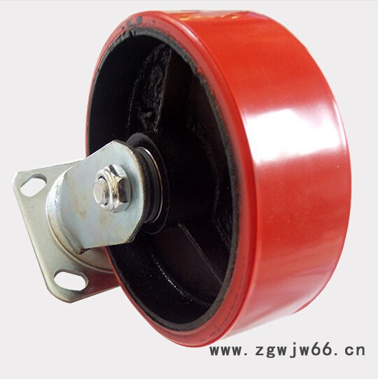 厂家供应直销6寸浇注重型铁芯聚氨酯万向轮 超耐磨高弹力,厂家重型PU脚轮,铁芯聚氨酯脚轮,超重型聚氨酯脚轮万向轮图2