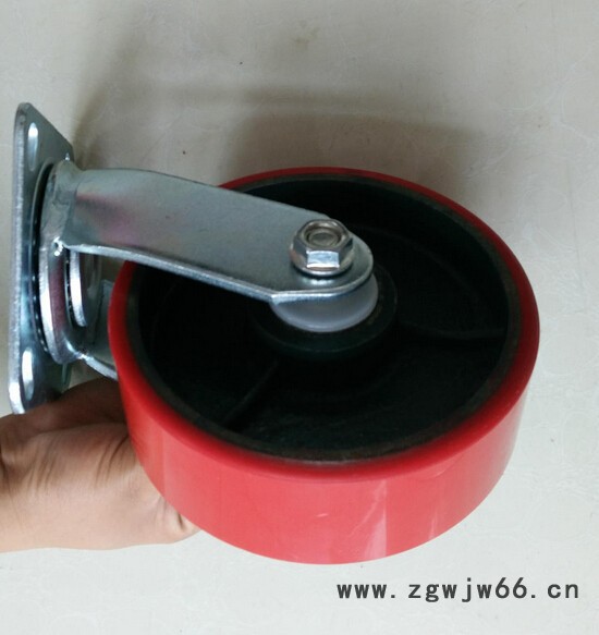 厂家供应直销6寸浇注重型铁芯聚氨酯万向轮 超耐磨高弹力,厂家重型PU脚轮,铁芯聚氨酯脚轮,超重型聚氨酯脚轮万向轮图3