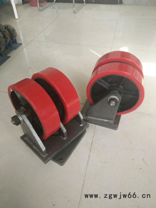 ** 载重3吨5吨聚氨酯超重型脚轮 加重型聚氨酯万向轮图4