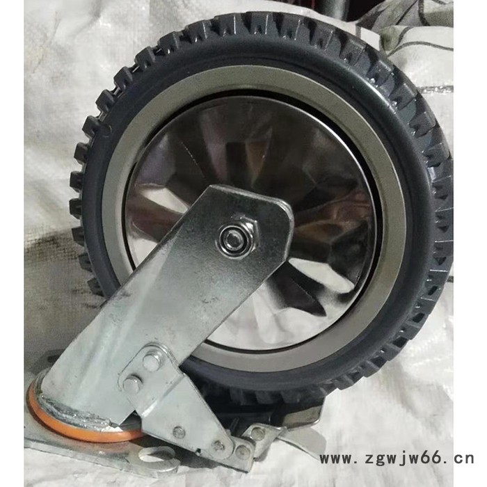 明豪 风火轮 万向风火轮 8寸风火轮 工业脚轮 风火刹车万向轮  风火刹车  静音刹车脚轮  风火单轮图2