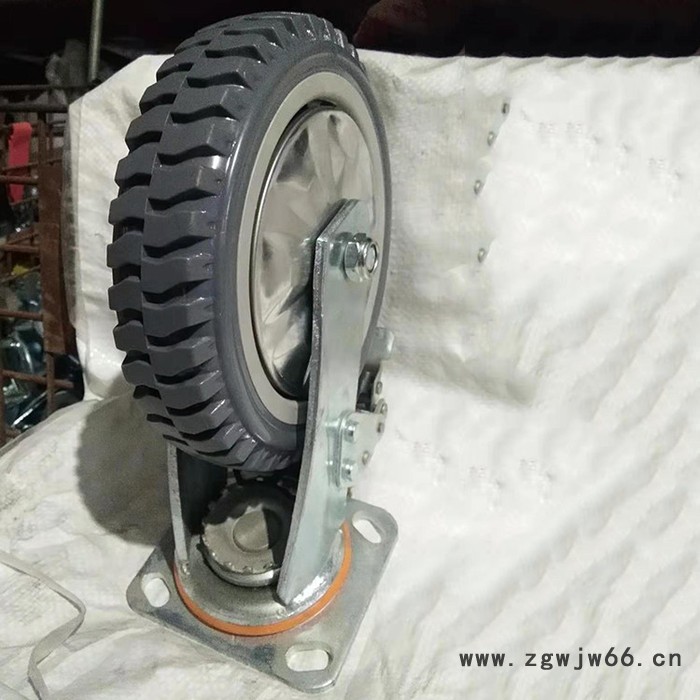 明豪 风火轮 万向风火轮 8寸风火轮 工业脚轮 风火刹车万向轮  风火刹车  静音刹车脚轮  风火单轮图3