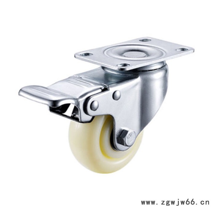 中型 尼龙脚轮  3寸4寸万向轮 5寸刹车 滚轮 PU轮子 手推车轮子 平板车轮 滑轮 欢迎咨询图3