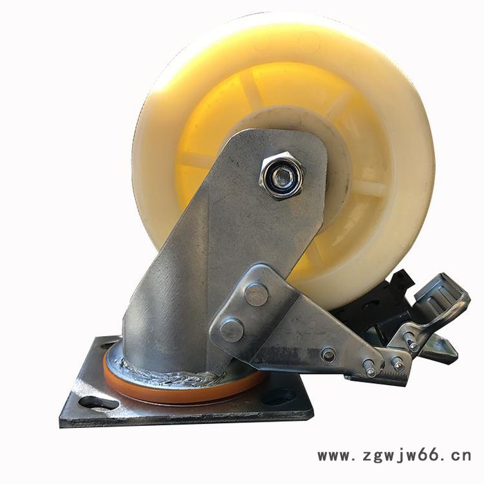 6寸 工业白尼龙轮  白尼龙万向轮价格  厂家供应 万向轮图3