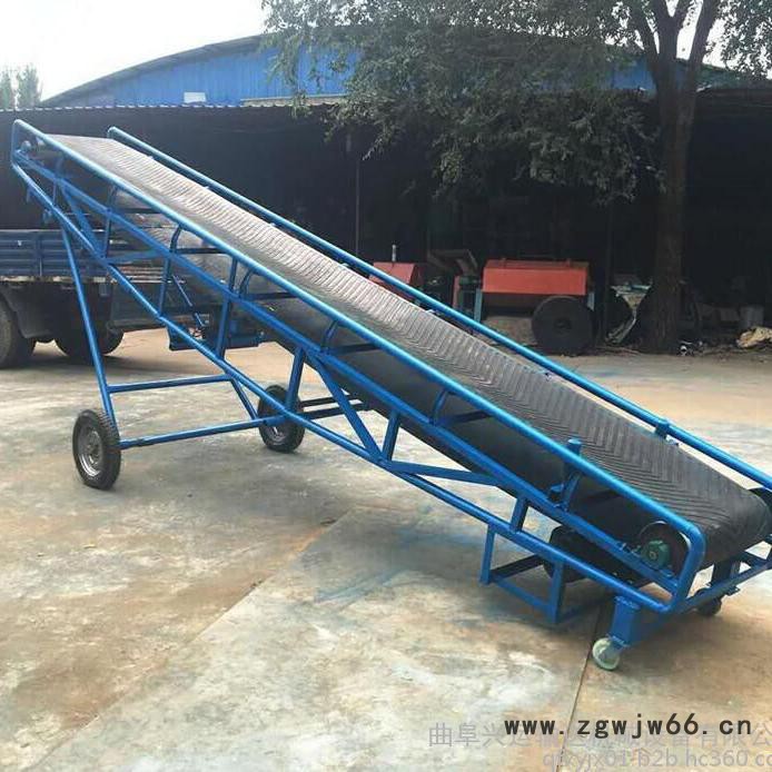 带式粮食爬坡输送机 万向轮移动的带式输送机图6