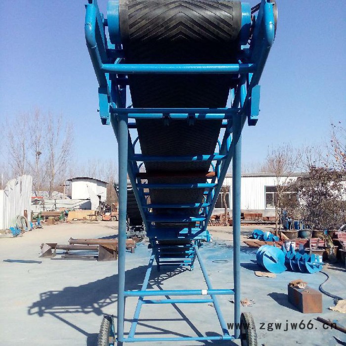 带式粮食爬坡输送机 万向轮移动的带式输送机图3