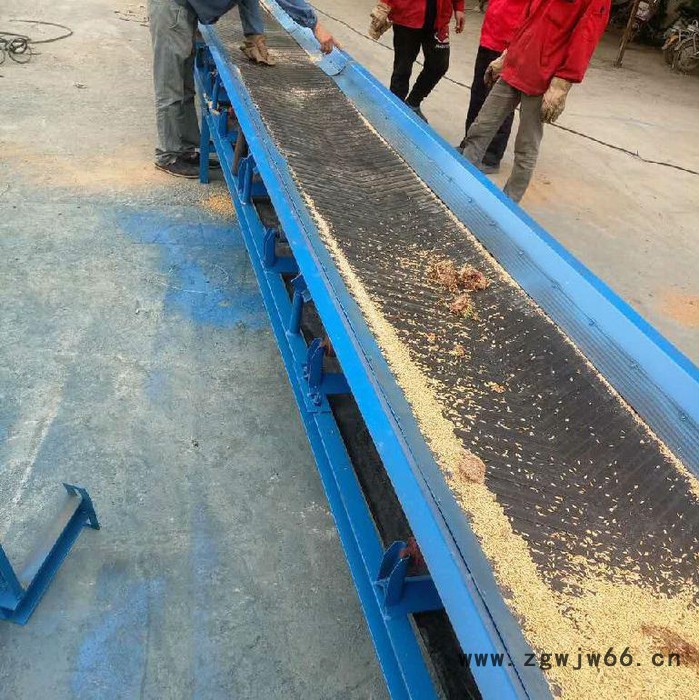 带式粮食爬坡输送机 万向轮移动的带式输送机图5