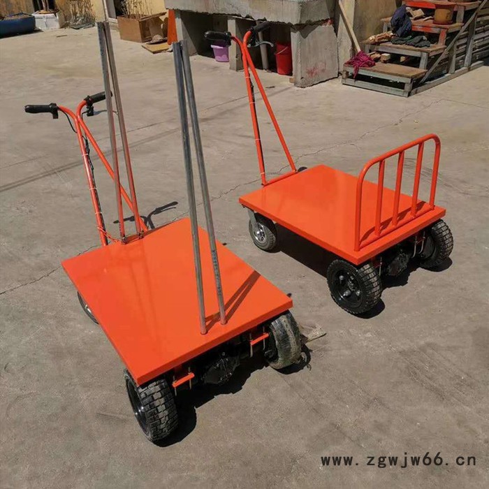 拉瓷砖电动手推车 万向轮电动平板车 仓储车间周转手推车 进电梯平板车 小推车图3