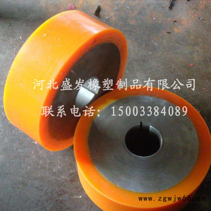 【盛发橡塑】聚氨酯包塑轮 拉杆箱万向轮 轴承包胶滑轮图2