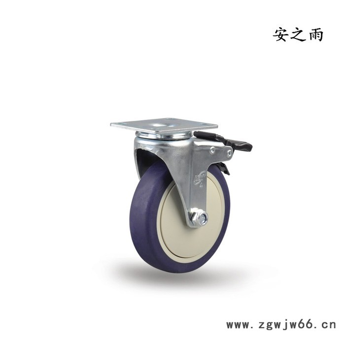 安之雨4寸 4寸TPE万向轮  浙江万向轮厂家  定向万向轮 科诺万向脚轮图3