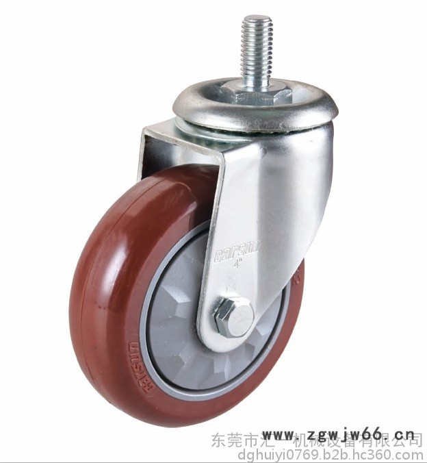 汇一脚轮 中型4寸万向轮聚氨酯脚轮工业脚轮**图2
