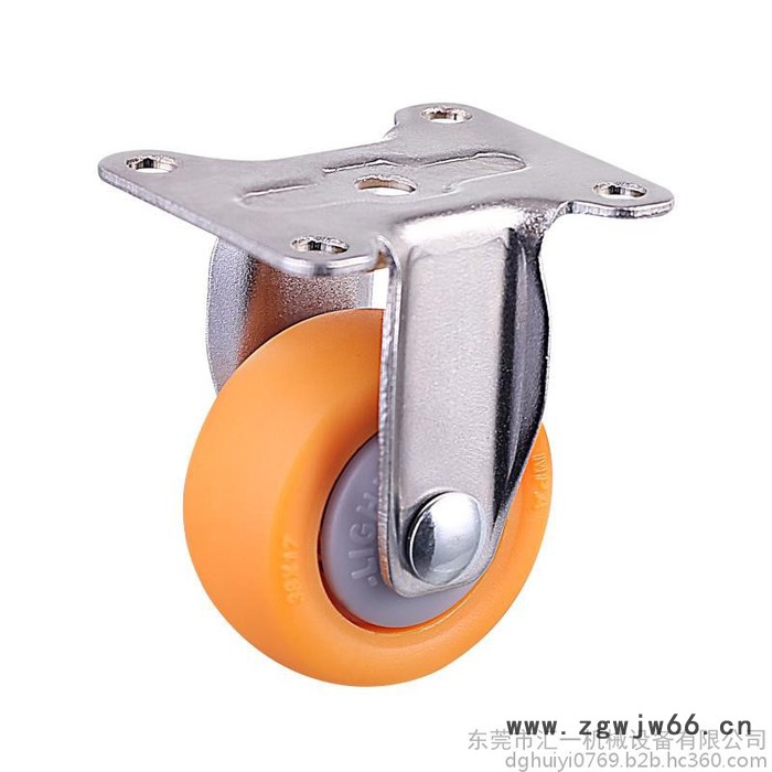 汇一脚轮 轻型1.5寸工业脚轮家具脚轮万向轮桔色改性尼龙轮静音脚轮图5