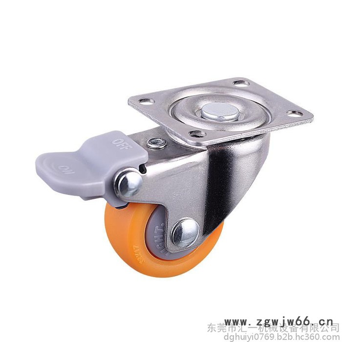 汇一脚轮 轻型1.5寸工业脚轮家具脚轮万向轮桔色改性尼龙轮静音脚轮图4