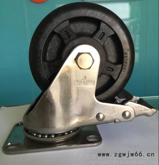 汇一脚轮 中型4寸不锈钢万向轮 耐高温刹车脚轮 **图2