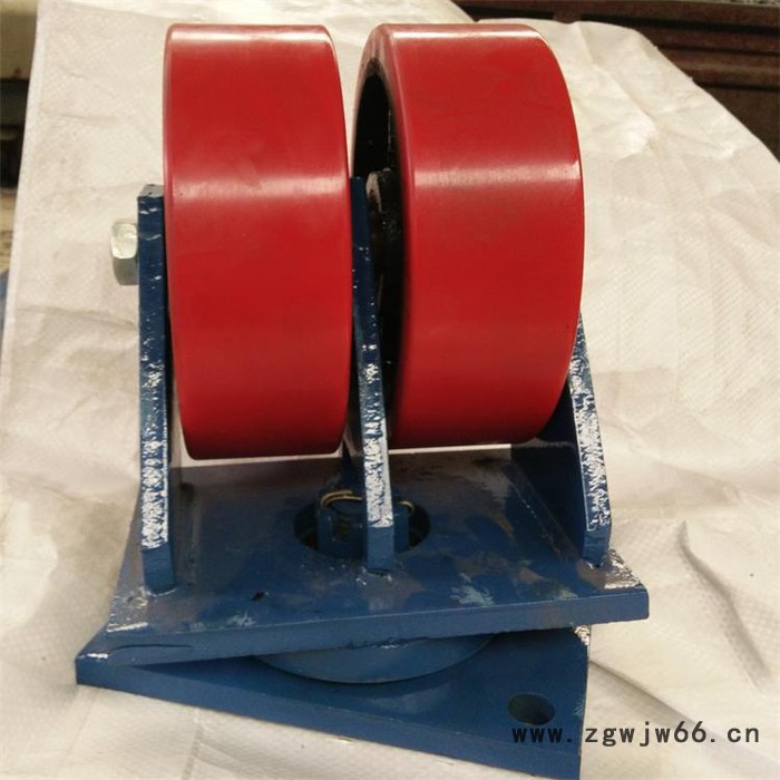 超重型双轮铁心聚氨酯脚轮/固定轮/载重5吨//12寸重型万向轮图5