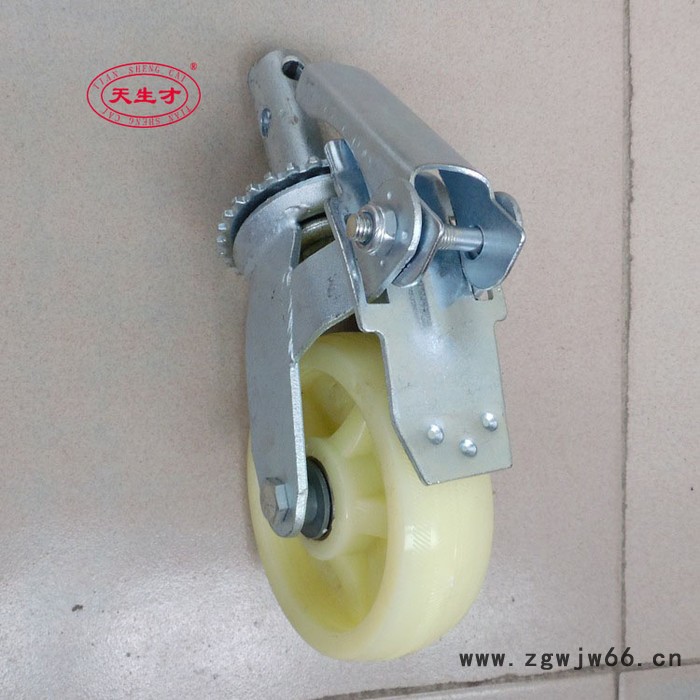 供应6寸插杆鹰架白尼脚手架轮 脚手架用白尼脚轮万向轮图2