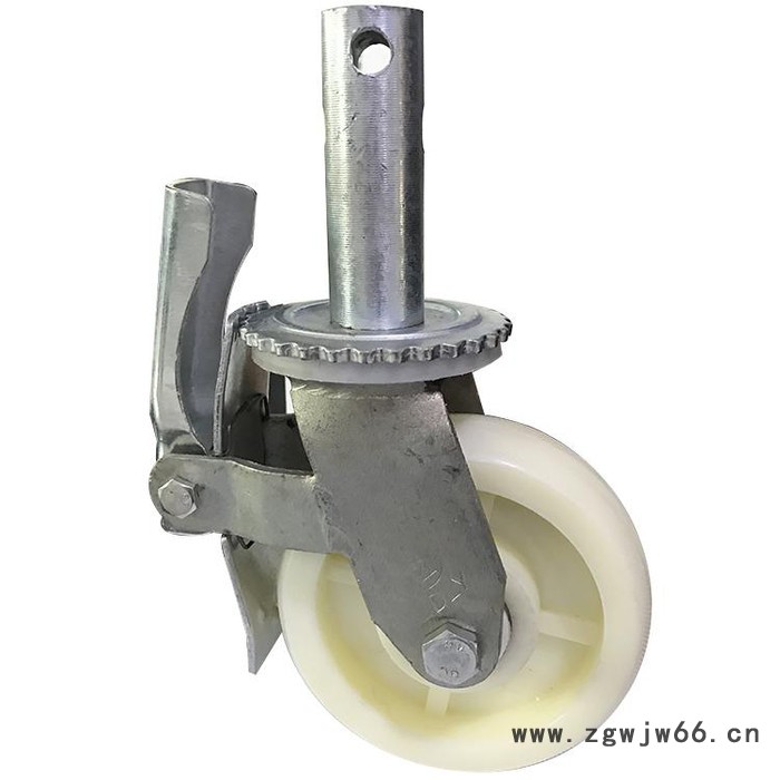 生产脚手架脚轮 鹰架脚轮 手架刹车轮 调节杆支架万向轮图2