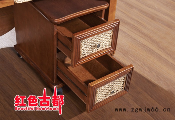 酒店家具生态酒店家具 万向轮藤制小柜子、扶手柜图3