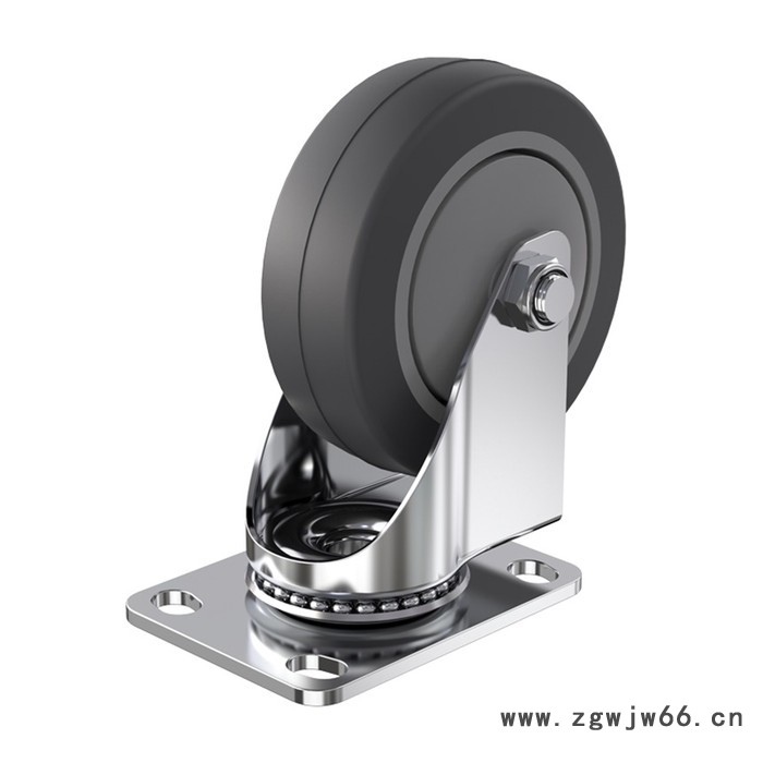 中型 单轴脚轮 TPR脚轮 3寸 静音万向轮 4寸 5寸 刹车轮 耐磨 工业轮 胶轮 欢迎咨询图5