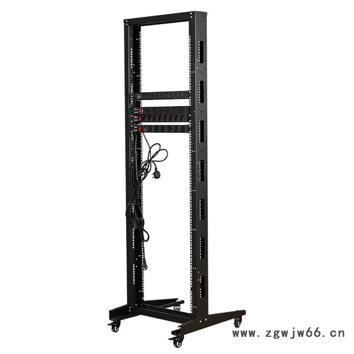 美度星硕开放式机架 **单排黑色带4个万向轮2根立柱图3